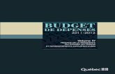 Budget de dépenses Budget - Secrétariat du Conseil du ......Budget de dépenses 2011-2012 Volume IV Message de la présidente du Conseil du trésor et renseignements supplémentaires
