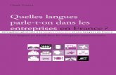 Quelles langues parle-t-on dans les entreprises en Franceobservatoire.francophonie.org/wp-content/uploads/... · Le français et l’anglais dans la communication officielle Plus