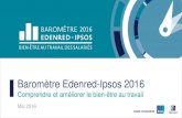2016 Edenred-Ipsos Barometer · Baromètre Edenred-Ipsos 2016 Comprendre et améliorer le bien-être au travail ... La mise en œuvre d’une politique active dans le management des