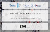 BAROMÈTRE HORHIZONS 2016 - Le CNFPT · 2016-11-16 · 2 MODE DE RECUEIL DATES DE TERRAIN JUIN 2016 7 JUILLET 2016 1 Interrogation des collectivités territoriales PAR TÉLÉPHONE