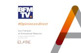 #Opinionendirect - ELABE · Les Français et Emmanuel Macron Sondage ELABE pour BFMTV 22 janvier 2020. Fiche technique 2 Interrogation onstitution de l’éhantillon Mode de recueil