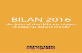 BILAN 2016 - RSF 2016, le pays compte plus d’une centaine de journalistes écroués, dont RSF est pour l’heure en mesure de confirmer qu’au moins 41 le sont du fait de leurs