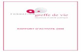 RAPPORT D’ACTIVITE 2008 - Greffe de Vie · Premier ministre François FILLON, a déclaré en décembre dernier, le don d’organes, de sang, de plaquettes, de plasma et de moelle