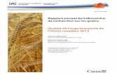 Rapport annuel du Laboratoire de recherches sur les grains ... · Rapport annuel du Laboratoire de recherches sur les grains Qualité de l’orge brassicole de l’Ouest canadien