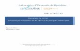 WP n°3/2015 - Paris Dauphine University · Laboratoire d’Economie de Dauphine WP n°3/2015 Document de travail Franck Bien Thomas Lanzi Pôle Laboratoire d’Economie et de Gestion