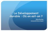 Le Développement durable : Où en est-onses.ens-lyon.fr/fichiers/Articles/cycle-developpem... · Pas de solutions où tout le monde gagne Il y a des gagnants (les pays développés)