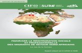 FAVORISER LA RÉINTÉGRATION SOCIALE ET PROFESSIONNELLE DES MIGRANTS DE ... · dans la zone euro-africaine, à la géopolitique de la mobilité en Méditerranée, à la dimension