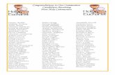 Congratulations to Our Communion Candidates Receiving ... · Anthony of Padua. The novena service begins at 7:30 P.M. Come out and honor our good and holy patron as we prepare for