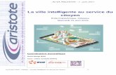 La ville intelligente au service du citoyenold.association-aristote.fr/Fichiers-2015/2015-04-actes.pdf · Les villes intelligentes (Smart Cities) se caractérisent par leur développement