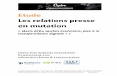 Etude& Les&relationspresse& enmutation&! !2! & Avant