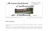 Association Belgique P.P. België P 002197 Culturelleassociation-culturelle-dilbeek.be/bulletin/ass_cult_journal_2017_09_10.pdfAssociation Belgique – België P.P. 1081 Bruxelles