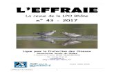 La revue de la LPO Rhônefiles.biolovision.net/ · 2017-04-26 · L’EFFRAIE n°43 LPO Rhône 2 Editorial oilà un nouveau numéro de notre revue présumée trimestrielle, mais qui