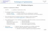 Techniques d’optimisation Max CERF 4.3 Métaheuristiquesdumas.perso.math.cnrs.fr/MINT-2018-TO6.pdf · Identification de modèles → apprentissage + optimisation Algorithme Acronyme