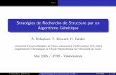 Stratégies de Recherche de Structure par un Algorithme ... · 3 Algorithme D´evelopp´e L’algorithme g´en´etique Politique de p´enalisation M´ethode adaptative 4 R´esultats