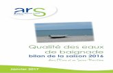 Qualité des eaux de baignade - Santé.fr · RESUME p3 1. Modalités de la surveillance dans le cadre du contrôle sanitaire p6 1. Organisation du programme de contrôle en 2016 2.