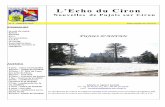 L’Echo du Ciron2015/01/10  · Dominique CLAVIER Le maire et le conseil municipal vous invitent à un apéritif convivial pour célébrer la nouvelle année, le vendredi 9 janvier