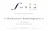 Dossier de présentation - Festival La Folia...inoubliable à la Folia en 2015, la claveciniste Jovanka Marville et le flûtiste Jan Van Hoecke ont souhaité construire un nouvel ensemble