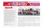EDITO Bilan du cross de St-Jo - Collège Saint Josephstjojanze.fr/wp-content/uploads/2017/01/Echo-St-Jo-Janvier-2017-1.pdfpremier numéro de l’année 2017. embres du Conseil d’Administration,
