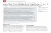 Sommaire de la Déclaration du CCNI sur la vaccination ...phac-aspc.gc.ca/publicat/ccdr-rmtc/17vol43/dr-rm43... · vaccination antigrippale pour la saison 2017-2018 W Vaudry1, R Stirling2