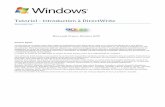 Tutoriel - Introduction £  2018-12-05¢  Tutoriel - Introduction £  DirectWrite DirectWrite Microsoft