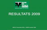 RESULTATS 2009 - BRVM...2010/04/19  · BRVM, Présentation BOA – NIGER résultats 2009 4 Chiffres clés au 31/12/2009 Chiffre d’affaires (M FCFA) 10 750 Part de marché Ressources