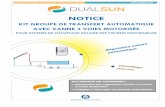 NOTICE - Simulateur panneau solaire · valeur de 200 litres/heure par capteur solaire DualSun - Vérifier que le débit est bien stabilisé après 15 mins Réglage du débit total