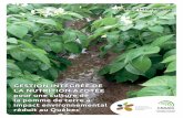 GESTION INTÉGRÉE DE LA NUTRITION AZOTÉE · 2019-09-23 · Gestion intégrée de la nutrition azotée pour une culture de la pomme de terre à impact environnemental réduit au