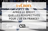 APRÈS LE BREXIT, QUELLES PERSPECTIVES · leur perception de la situation européenne et les conséquences du Brexit pour les Français, à l’issue du week-end et une fois l’effervescence