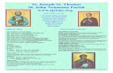 St. Joseph--St. Thomas St. John Neumann Parish  · 2019-09-19 · ST.JOSEPH’S CHURCH 16 POPLAR AVENUE STATEN ISLAND, NEW YORK 10309 ST.THOMAS THE APOSTLE CHURCH 6123 AMBOY ROAD