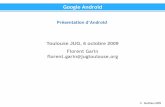 Présentation d’Android · 2012-11-16 · Définit en AIDL (Android Interface Definition Language) Similaire à Corba Parcelable = Serializable. Le framework et l’API : BroadcastReceiver
