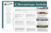 E lhermitage.fr L’Hermitage hebdo · 2019-04-04 · En période scolaire, nous sommes ouverts le mercredi -19H), le vendredi (17H 19H) et le samedi (14H - 18H). 02 99 78 61 74-lhermitage.fr