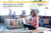 Modernisez vos activités avec SAP Business One · PDF file 2018-11-15 · SAP Business One peut être exécuté sur SAP HANA ® et sur Microsoft SQL Server, ce qui vous permet de