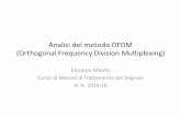 Analisi del metodo OFDM (Orthogonal Frequency Division ...milotti/Didattica/Segnali/OFDM.pdf · Analisi del metodo OFDM (Orthogonal Frequency Division Multiplexing) Edoardo Milotti
