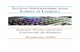 Section Informatique pour Lettres et Languesll.univ-poitiers.fr/lettres/wp-content/uploads/sites/56/2014/11/Plaque... · d'un mémoire ou d'une thèse sur ordinateur. Pour chacun
