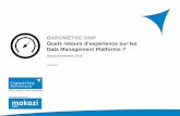 Baromètre sur les DMP · BAROMÈTRE DMP Quels retours d’expérience sur les Data Management Platforms ? Second semestre 2016 Juillet 2016 En partenariat avec : Converteo - Makazi