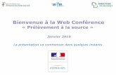 Bienvenue à la Web Conférence - impots.gouv.fr · 2019-02-25 · Bienvenue à la Web Conférence ... Webconférence : Prélèvement à la source 2. Le compte-rendus métier (CRM)