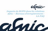 Impacts du RGPD dans les relations Afnic –Bureaux …Le contexte 2 L’adoption du Règlement (UE) 2016/679 du parlement européen et du conseil du 27 avril 2016 relatif à la protection