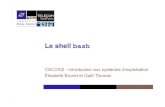 Le shell bash - Télécom SudParis · 2018-09-17 · Dans la suite du cours, nous utiliserons souvent le terme « shell » pour désigner le « Bourne-Again shell » Mais n’oubliez
