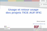 Usage et retour usage des projets TICE AUF-IFICdu projet TRANSFER permet le travail collaboratif . ... Types de sortie • Sortie formateur (partie formateur + partie apprenant) •Sortie