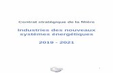 Industries des nouveaux systèmes énergétiques 2019 - 2021 · 9 ORGANISATION DU COMITÉ STRATÉGIQUE DE FILIÈRE Le bureau est la structure de pilotage du comité de filière. Il