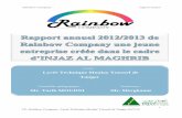 Lycée : Lycée Technique Moulay Youssef de Tangerinjaz- · PDF file

Rainbow Company rapport annuel 1 CP_ Rainbow Company_ Lycée Technique Moulay Youssef de Tanger_02/7/13