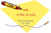 HTML & CSS - unice. karima/teaching/courses/...¢  Karima Boudaoud IUT R&T - Sophia Antipolis 5 HTML