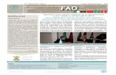 Lettre d’Information du Bureau sous-régional de la FAO ... · Horemans, coordinateur du bureau sous-régional de la FAO pour l’Afrique du Nord viennent de procéder vendredi