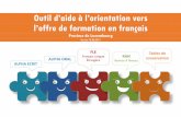 Outil d’aide à l’orientation vers l’offre de formation …...Outil d’aide à l’orientation vers l’offre de formation en français Province de Luxembourg Version 23/06/2017