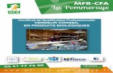 Certificat de Qualification Professionnelle VENDEUR ... › media › ... · hectares biologiques et conversions (4ème rang français), 6% de la SAU en bio (4ème rang français)