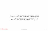 Cours ÉLECTROSTATIQUE et ÉLECTROCINÉTIQUEespace-fpn.ma/ftp/etudiants/cours/electrostatique.pdf · 2020-03-16 · 3. CHAMP ET POTENTIEL 3.2 Lignes de champ et surfaces équipotentielles
