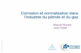 Corrosion et normalisation dans l’industrie du pétrole et ...€¦ · Les enjeux de la corrosion dans l’industrie Des enjeux financiers, de sécurité des installations et des