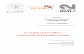 Le projet personnalisé - EHESP · CELINE MALLET Mémoire dirigé par Marcel Calvez Septembre 2016 . Céline MALLET - Mémoire de l’Université de Rennes 1, ... 2 Article L.114-1-1.