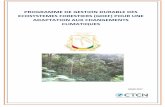 PROGRAMME DE GESTION DURABLE DES ECOSYSTEMES … · 2020-04-10 · Programme de Gestion Durable des Ecosystèmes Forestiers (GDEF) pour une Adaptation aux Changements Climatiques