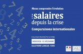 La résistance des salaires en France depuis la crise...• Malgré la persistance d’un taux de chômage élevé, les salaires ont gardé un rythme de croissance soutenu en France,